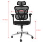 EQUIP Silla de oficina ergonómica 651053 con respaldo de malla y reposabrazos 3D