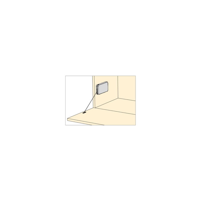 Emuca Mecanismo para puertas abatibles Miniwinch con tapa, 14kg, Acero y Plástico, Gris
