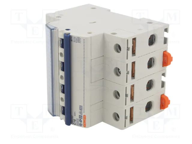GEWISS Interruptor magnetotérmico MT 60 4 polos 16A 6kA GEWISS Interruptor magnetotérmico MT 60 4 polos 16A 6kA