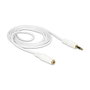 DeLOCK Cable Extensión 3.5mm Audio 1m 83765, Macho Hembra, Blanco, Chapado Oro 24 AWG