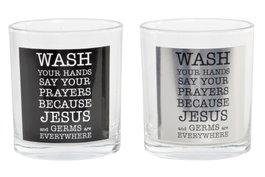 DKD Home Decor Vasos de Cristal Cromado 8x9 cm Surtido de 2 Colores