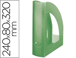 Q-connect Revistero Plástico Verde Translucido 250 x 320 x 80 mm