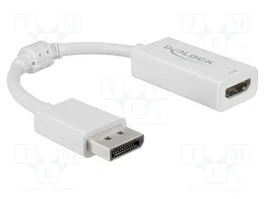 DeLOCK 63936 Adaptador DisplayPort a HDMI 4K 60 Hz HDR Blanco