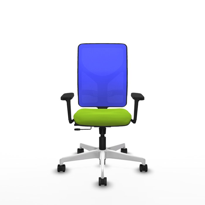 PIQUERAS Y CRESPO Silla de oficina Motilla con mecanismo Sincro/Traslack, Pistacho y Azul