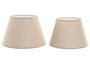 DKD Home Decor Set de 2 Pantallas de Lino Beige 40x40x25 cm E27