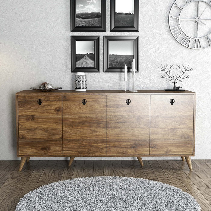 Hanah Home Consola Elite 1610 Estilo Bohemio Nogal 180x80x45cm Hanah Home Consola Elite 1610 Estilo Bohemio Nogal 180x80x45cm