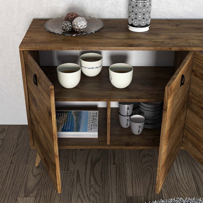 Hanah Home Consola Elite 1610 Estilo Bohemio Nogal 180x80x45cm Hanah Home Consola Elite 1610 Estilo Bohemio Nogal 180x80x45cm