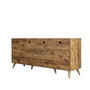 Hanah Home Consola Elite 1610 Estilo Bohemio Nogal 180x80x45cm