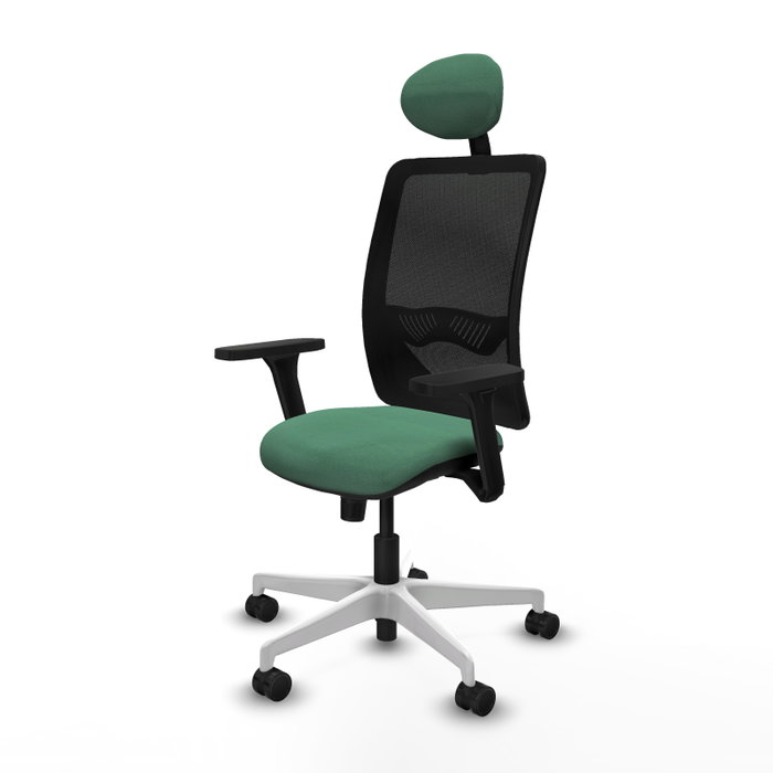 PIQUERAS Y CRESPO Silla de oficina Zulema Verde esmeralda y Negro