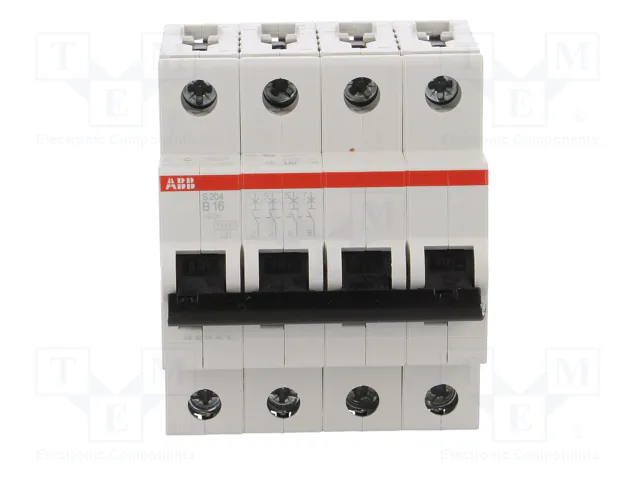 ABB Interruptor magnetotérmico S200 4 polos 16A 6kA