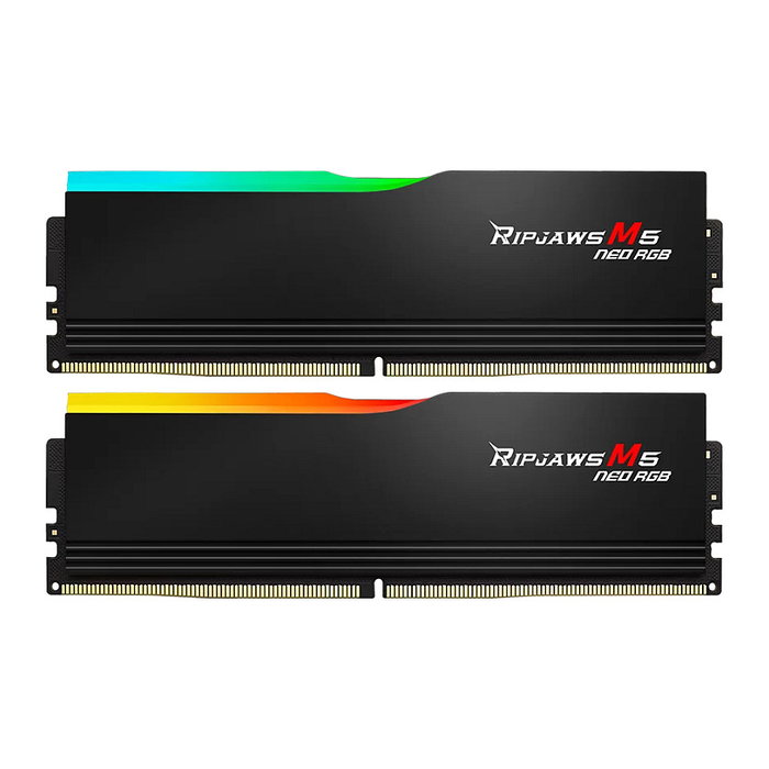 G.Skill Ripjaws M5 Neo 64 GB (2x 32 GB) DDR5 6000 MT/s AMD EXPO - Negro G.Skill Ripjaws M5 Neo 64 GB (2x 32 GB) DDR5 6000 MT/s AMD EXPO - Negro