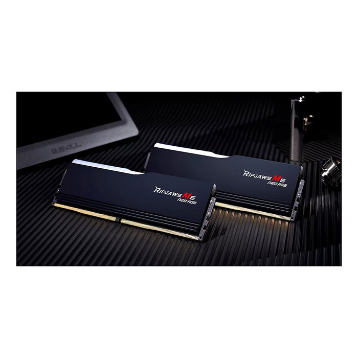 G.Skill F5-6000J3238G32GX2-RM5NRK, Kit Dual de 64 GB (2x32 GB) DDR5 6000 MT/s CL32 Ripjaws M5 Neo AMD EXPO Negro