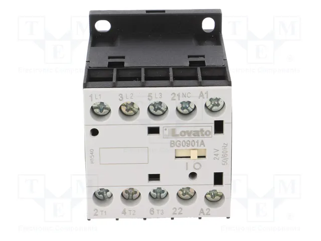 LOVATO ELECTRIC Contactor BG 3-polar 9A 24VAC