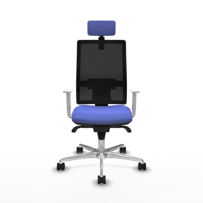 PIQUERAS Y CRESPO Silla de oficina Horna con mecanismo Sincro Azul claro y Negro