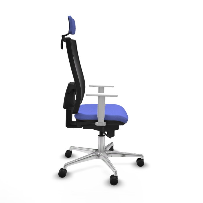 PIQUERAS Y CRESPO Silla de oficina Horna con mecanismo Sincro Azul claro y Negro