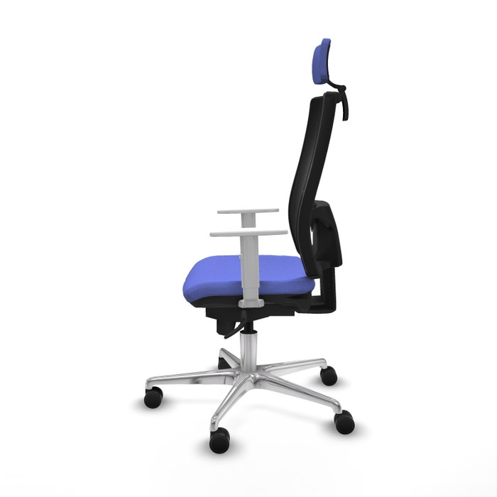PIQUERAS Y CRESPO Silla de oficina Horna con mecanismo Sincro Azul claro y Negro