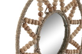 DKD Home Decor Espejo Scandi Natural Set de 3 Piezas 20x20 cm