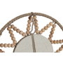 DKD Home Decor Set de 3 Espejos de Madera y Cristal Natural 20x20 cm