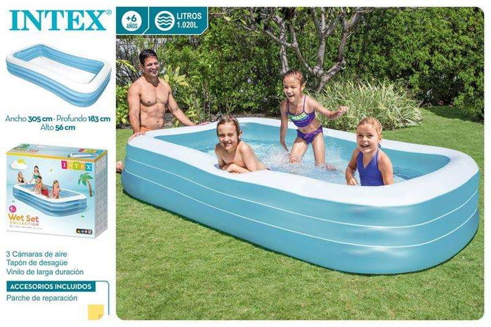 Intex Piscina hinchable rectangular 305x183x56 cm Intex Piscina hinchable rectangular 305x183x56 cm