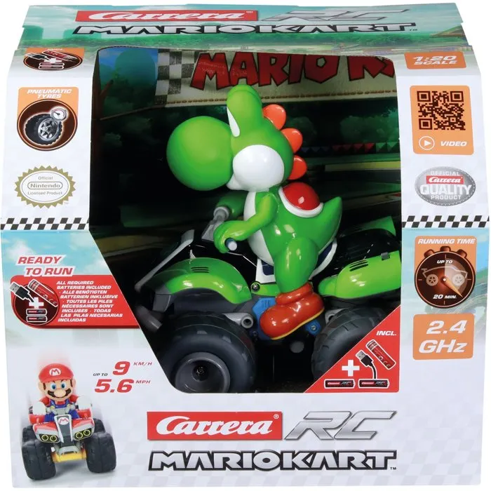 Carrera 9003150148951 Coche Teledirigido Yoshi Quad Mario Kart 2.4 GHz Escala 1:20 a partir de 6 años Carrera 9003150148951 Coche Teledirigido Yoshi Quad Mario Kart 2.4 GHz Escala 1:20 a partir de 6 años