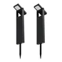 Lumisky Juego de 2 Luces Solares para Camino Jardín LED Blanco Cálido IP65 Resistentes al Agua LUM1727381212534