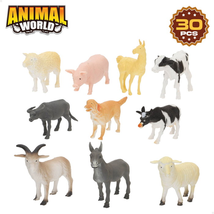 Set de Animales de Granja Colorbaby Plástico 14 x 10 x 5 cm (4 Unidades) Set de Animales de Granja Colorbaby Plástico 14 x 10 x 5 cm (4 Unidades)