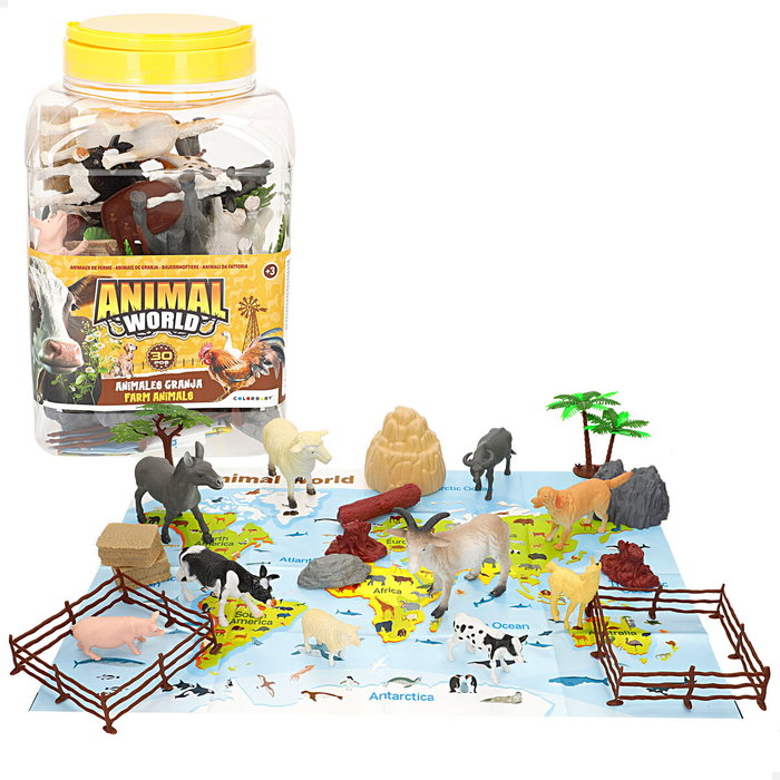 Set de Animales de Granja Colorbaby Plástico 14 x 10 x 5 cm (4 Unidades) Set de Animales de Granja Colorbaby Plástico 14 x 10 x 5 cm (4 Unidades)