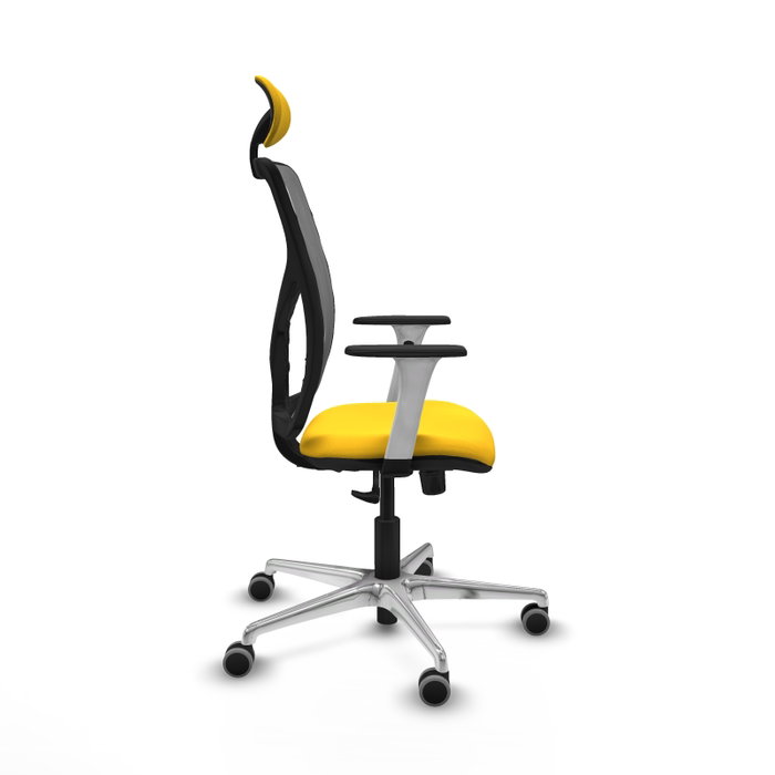 PIQUERAS Y CRESPO Silla de oficina Motilla con mecanismo Sincro, Amarillo y Gris PIQUERAS Y CRESPO Silla de oficina Motilla con mecanismo Sincro, Amarillo y Gris