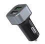 Elbe CARG-301-QC Cargador USB para Coche Doble Puerto Carga Rápida QC 3.0 Compatible Apple 2.4A Iluminación LED