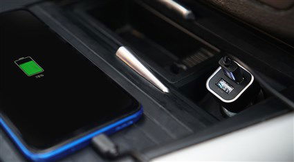 Elbe CARG-301-QC Cargador USB para Coche Doble Puerto Carga Rápida QC 3.0 Compatible Apple 2.4A Iluminación LED