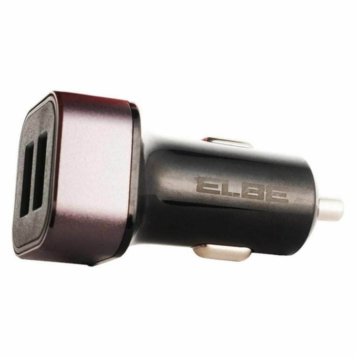 Elbe CARG-301-QC Cargador USB para Coche con Doble Puerto y Carga Rápida QC3.0 Elbe CARG-301-QC Cargador USB para Coche con Doble Puerto y Carga Rápida QC3.0