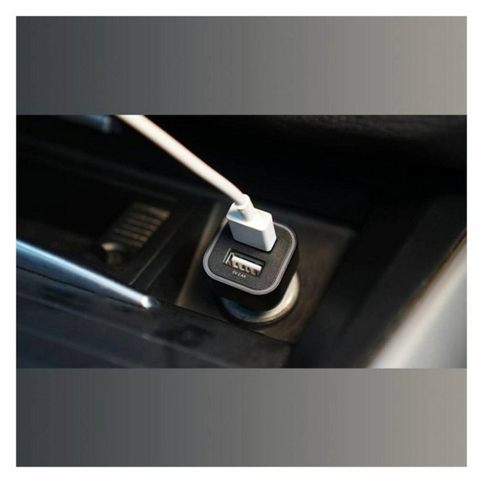 Elbe CARG-301-QC Cargador USB para Coche con Doble Puerto y Carga Rápida QC3.0 Elbe CARG-301-QC Cargador USB para Coche con Doble Puerto y Carga Rápida QC3.0