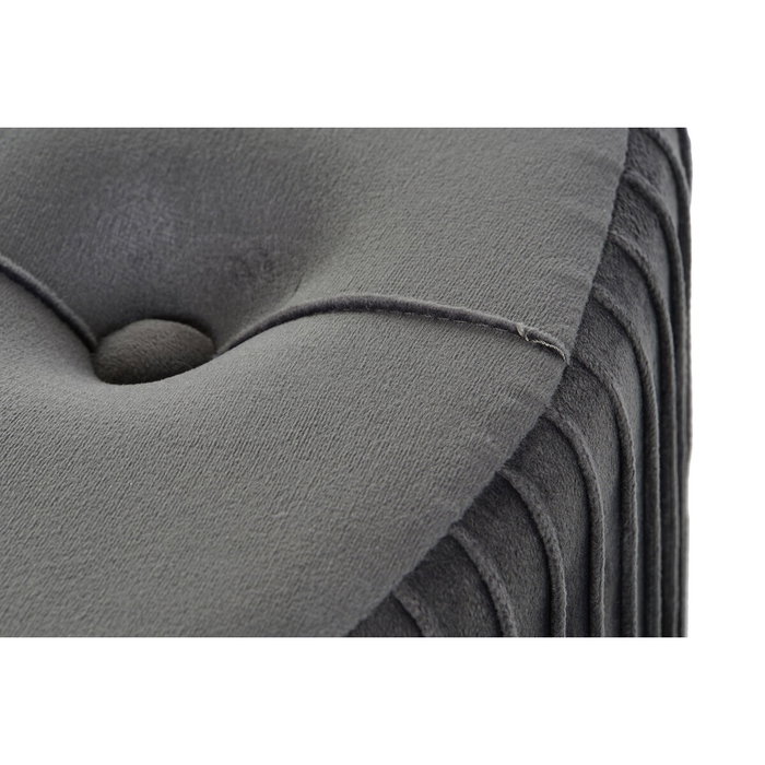 DKD Home Decor Set de 3 Reposapiés de Terciopelo