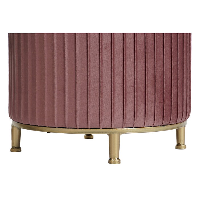 DKD Home Decor Set de 3 Reposapiés de Terciopelo