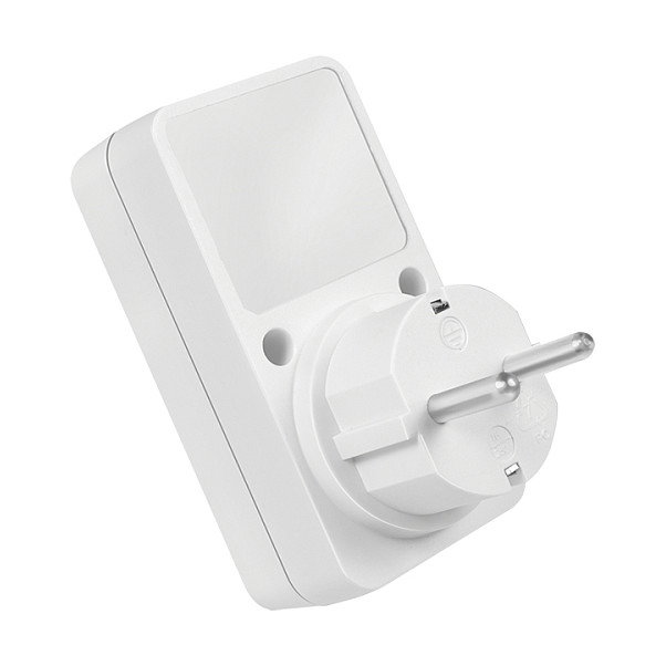 LogiLink PA0263 Adaptador de enchufe con sensor crepuscular, enchufe tipo F Schuko 230 V 16 A 3600 W IP20, Blanco