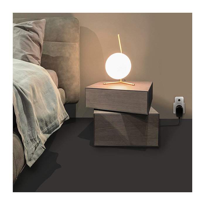 LogiLink PA0263 Adaptador de enchufe con sensor crepuscular, enchufe tipo F Schuko 230 V 16 A 3600 W IP20, Blanco