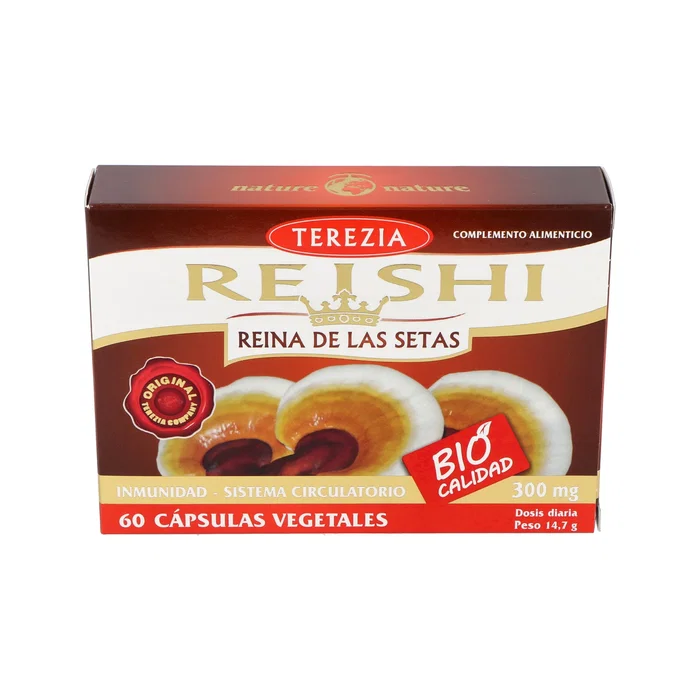 TEREZIA Reishi 60Cap - Complemento Alimenticio de Hongo Ganoderma Lucidum en Cápsulas, 60 Cápsulas