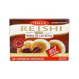 TEREZIA Reishi 60 Cápsulas. Apto para veganos. Complemento alimenticio con Ganoderma lucidum y beta-glucanos.