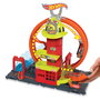Hot Wheels Parque de Bomberos Superloop Hkx41 con Loop Ajustable, Propulsor y Coche Camión de Bomberos para Niños +4 Años