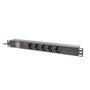 Lanberg PDU-05F-0200-BK Regleta de 5 salidas AC Tipo F 1U Negro