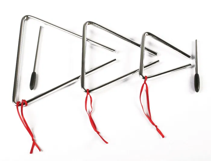 Amaya Triángulo grande en acero 20x20 cm Instrumento musical