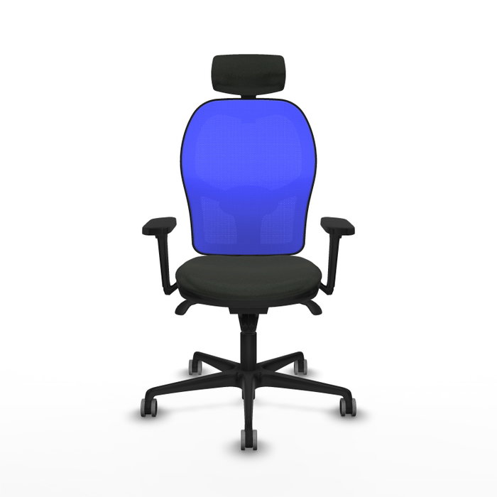 PIQUERAS Y CRESPO Silla de oficina Jorquera con mecanismo Sincro, Tela Negra y Malla Azul PIQUERAS Y CRESPO Silla de oficina Jorquera con mecanismo Sincro, Tela Negra y Malla Azul