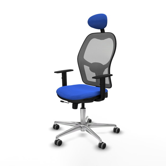 PIQUERAS Y CRESPO Silla de oficina Jorquera con mecanismo Sincro/Traslack Azul y Gris PIQUERAS Y CRESPO Silla de oficina Jorquera con mecanismo Sincro/Traslack Azul y Gris