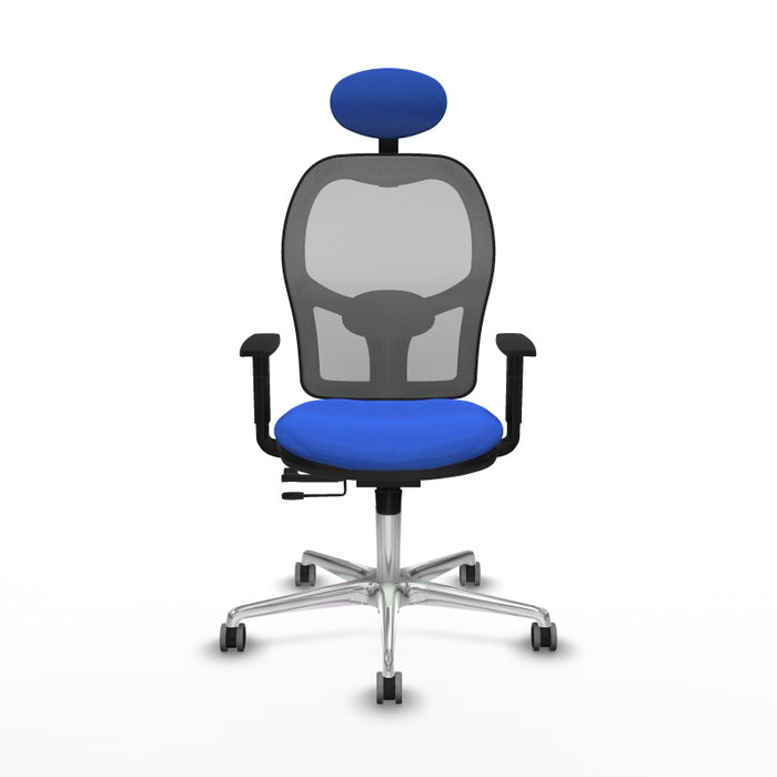 PIQUERAS Y CRESPO Silla de oficina Jorquera con mecanismo Sincro/Traslack Azul y Gris PIQUERAS Y CRESPO Silla de oficina Jorquera con mecanismo Sincro/Traslack Azul y Gris