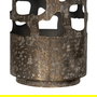 Portavelas Oro Envejecido Metal 15 X 15 X 35 cm