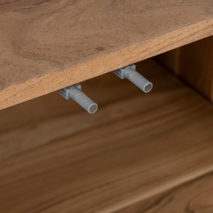 Aparador Natural Madera de Acacia Salón 180 X 40 X 80 cm