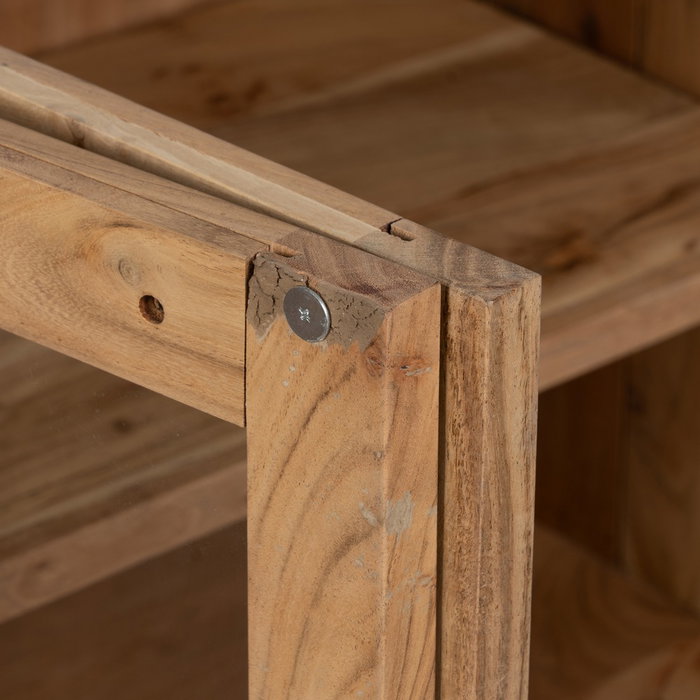 Aparador Natural Madera de Acacia Salón 180 X 40 X 80 cm