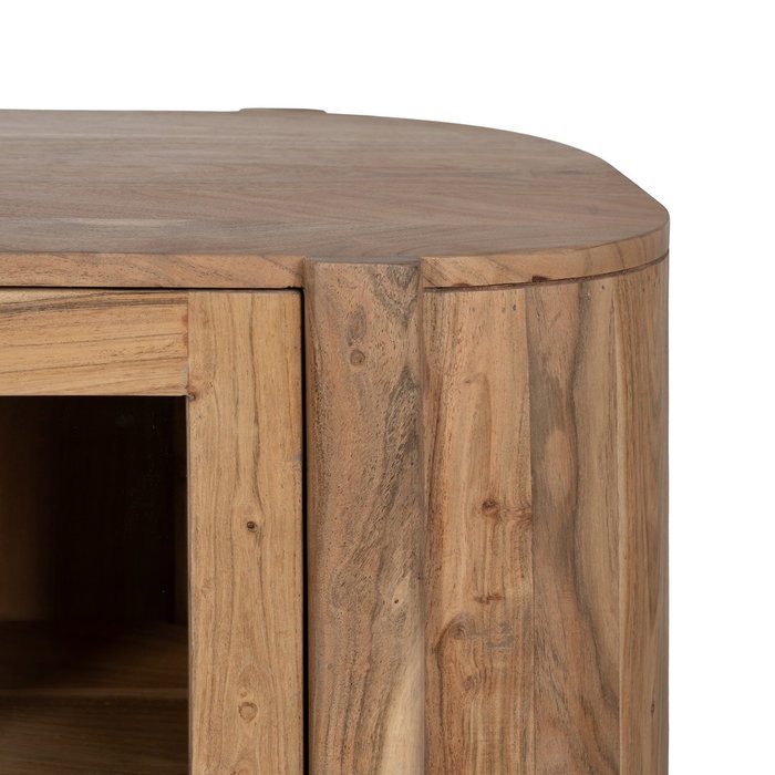 Aparador Natural Madera de Acacia Salón 180 X 40 X 80 cm