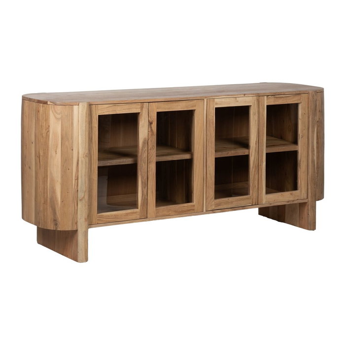 Ixia Aparador Natural de Madera de Acacia para Salón 180 x 40 x 80 cm