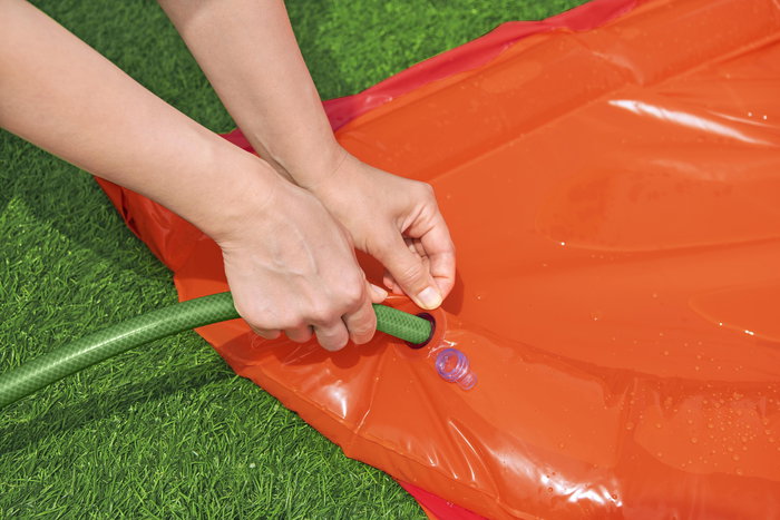 Bestway Pista Deslizante con Rampa de Salto Triple 488x214 cm +3 Años Jardin 52479